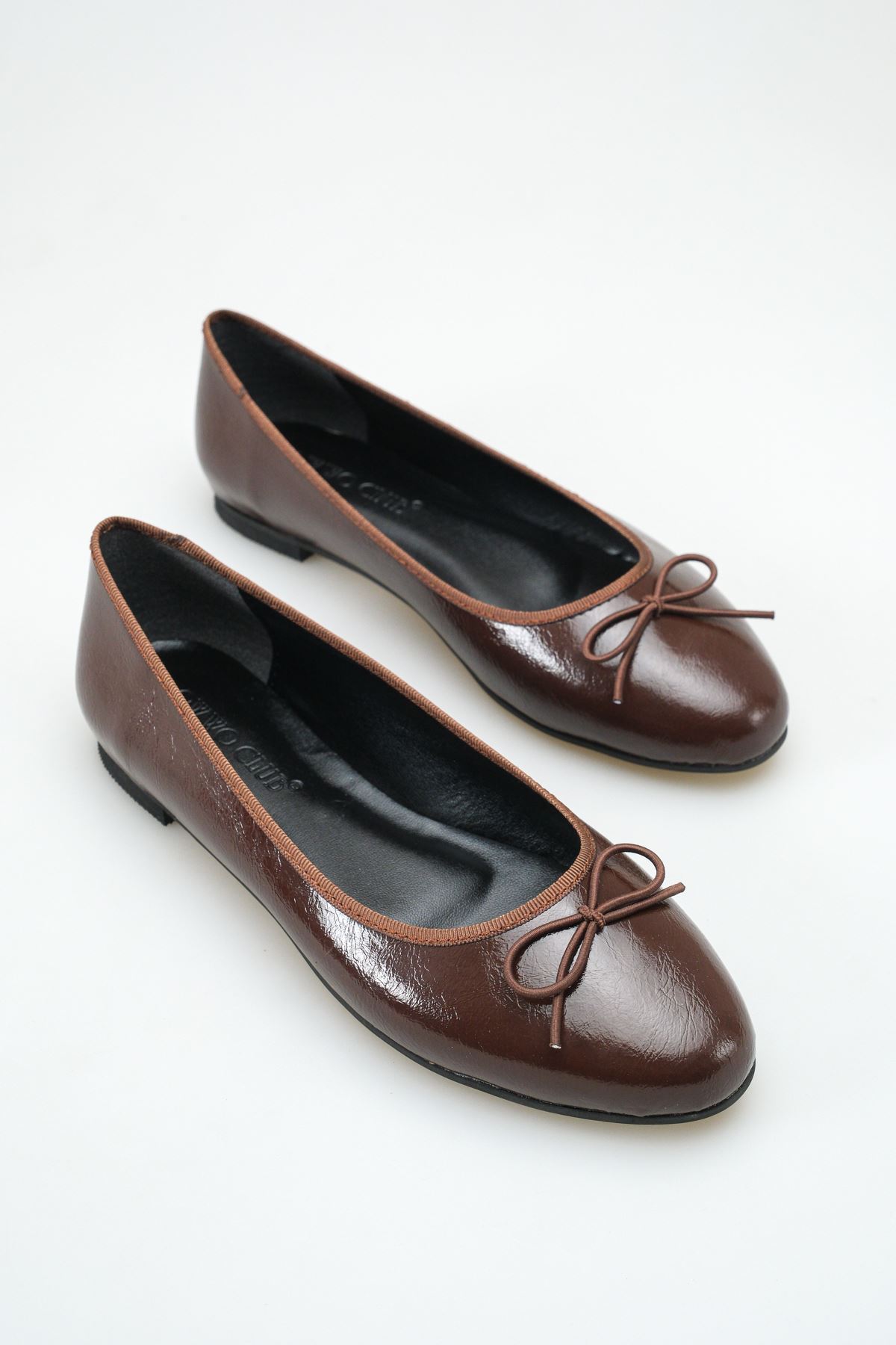 Romina; Koyu Kahve,Babet Ayakkabı 