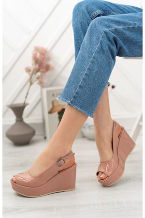 Juliet; Somon, Burnu ve Arkası açık, 9 cm Dolgu Topuklu Kadın Ayakkabı  (KALIP İÇİN LÜTFEN ÜRÜN AÇIKLAMASINI OKUYUNUZ)