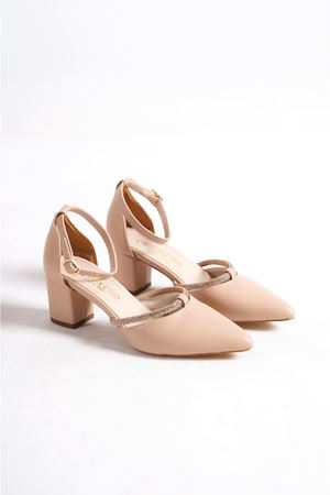 Roxana;Kadın,Krem Nude,Taş Detaylı,Klasik Topuklu Ayakkabı