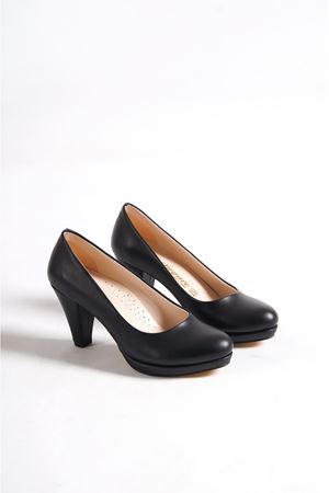 Helen; Kadın,Siyah Cilt,Platform Topuklu Klasik Ayakkabı