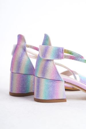 Owwox Kids; Kız Çocuk,Gökkuşağı,Kararmaz Taş Detaylı  Ayakkabı 