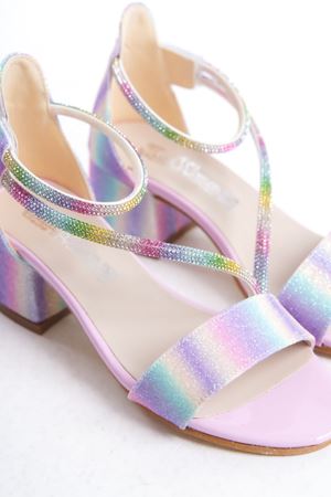 Owwox Kids; Kız Çocuk,Gökkuşağı,Kararmaz Taş Detaylı  Ayakkabı 