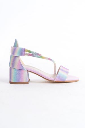 Owwox Kids; Kız Çocuk,Gökkuşağı,Kararmaz Taş Detaylı  Ayakkabı 