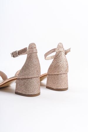 Owwox Kids; Kız Çocuk,Rose Gold,Kararmaz Taş Detaylı  Ayakkabı 