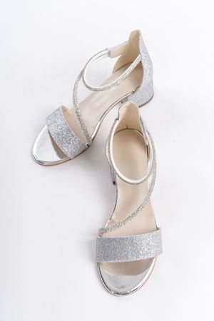 Owwox Kids; Kız Çocuk,Gümüş,Kararmaz Taşlı Ayakkabı 