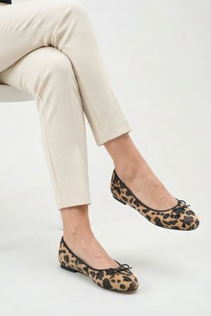 Romina; Leopar Desenli ,Babet Ayakkabı