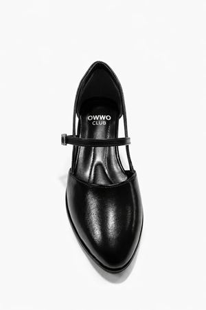 Linda; Siyah, Taşlı Toka Detaylı,Yazlık Babet Ayakkabı 