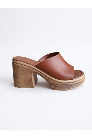 PERA; Taba,9 cm Platform Topuklu Kadın Terlik  